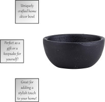 47th & Main Rustic Round Bowl, Tiny, Cast Iron Black,1.5 fl oz