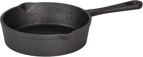 Casamoda 5.4 inch (13.7cm) pre-seasoned cast iron skillet, Mini Fry Pan, Round 5-Inch Round