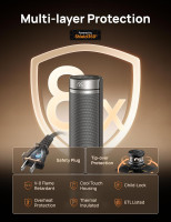 DREO Space Heater for Large Room, 23 Inch Electric Heaters for Indoor Use, 8 Safe Protection Tower, 70° Oscillation, PTC Ceramic with Thermostat and Remote, Quiet, 12H Timer, Bedroom, Office Silver 23inch