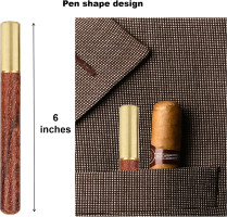 Cigar Draw Enhancer Tool QBOSO Travel Cigar Draw with Wooden Case,Getting More 30% Benefit for Each Shot. (Simple) 6 inch