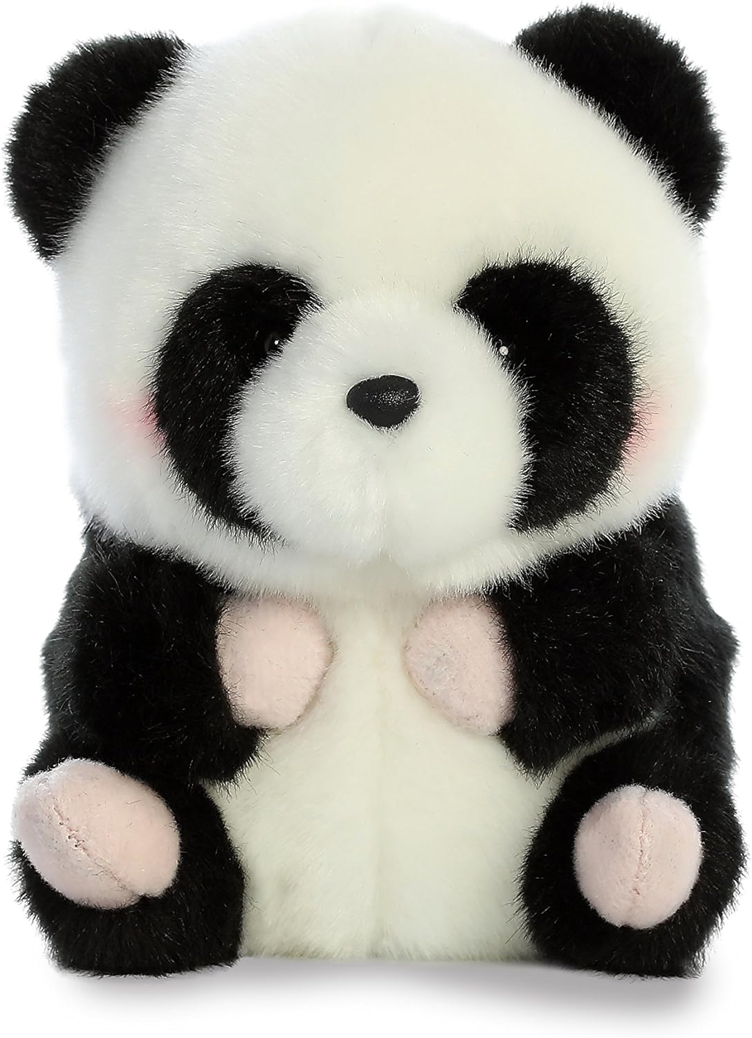 Aurora® Playful Rolly Pet™ Precious Panda™ Stuffed Animal - Compact Size for On-the-Go Fun - for Adults, Kids, Birthdays, and Anniversaries - White 4 Inches PRECIOUS PANDA 5 inches