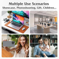 Dummy Fake Phone Model, Looks Like The Real Phone Compatible with Phone 15 Pro max, for Cell Phone Store Display or Send a Toy Phone 15 Promax for Kids (Titanium Rainbow Front)