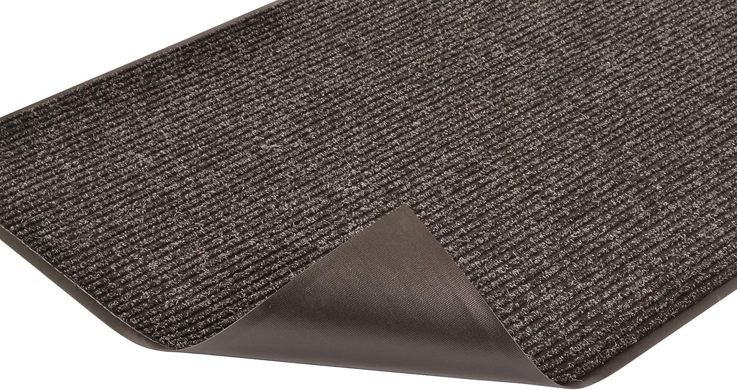 Notrax 109 Brush Step Carpeted Indoor/Outdoor Entrance Mat for Home or Office, 3' X 4', Absorbent Slip Resistant Heavy Duty Entry Mat, Charcoal, 109S0034CH 3' x 4' (Rectangular) Charcoal Solid