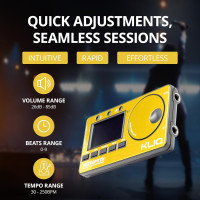 KLIQ MetroPitch - Metronome Tuner for All Instruments - with Guitar, Bass, Violin, Ukulele, and Chromatic Tuning Modes (MetroPitch, Gold) MetroPitch Gold