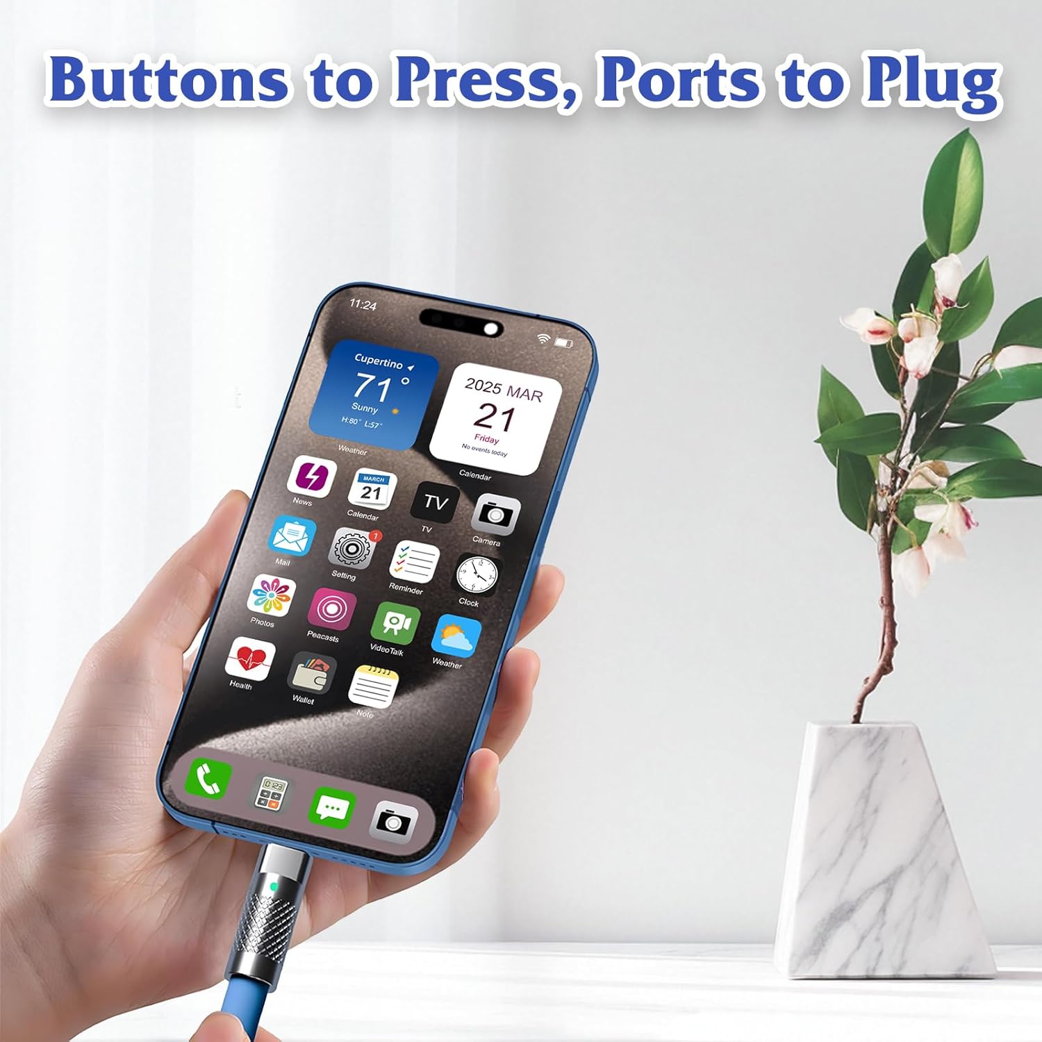 Dummy Fake Phone Model, Looks Like The Real Phone Compatible with Phone 16, for Cell Phone Store Display or Send a Toy Phone 16 for Kids (Blue Rainbow Front)