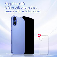 Blue Union Fake Phone Dummy Prop Pear Phone 16, Non-Working Phone with Case (Blue)