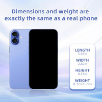 Blue Union Fake Phone Dummy Prop Pear Phone 16, Non-Working Phone with Case (Blue)