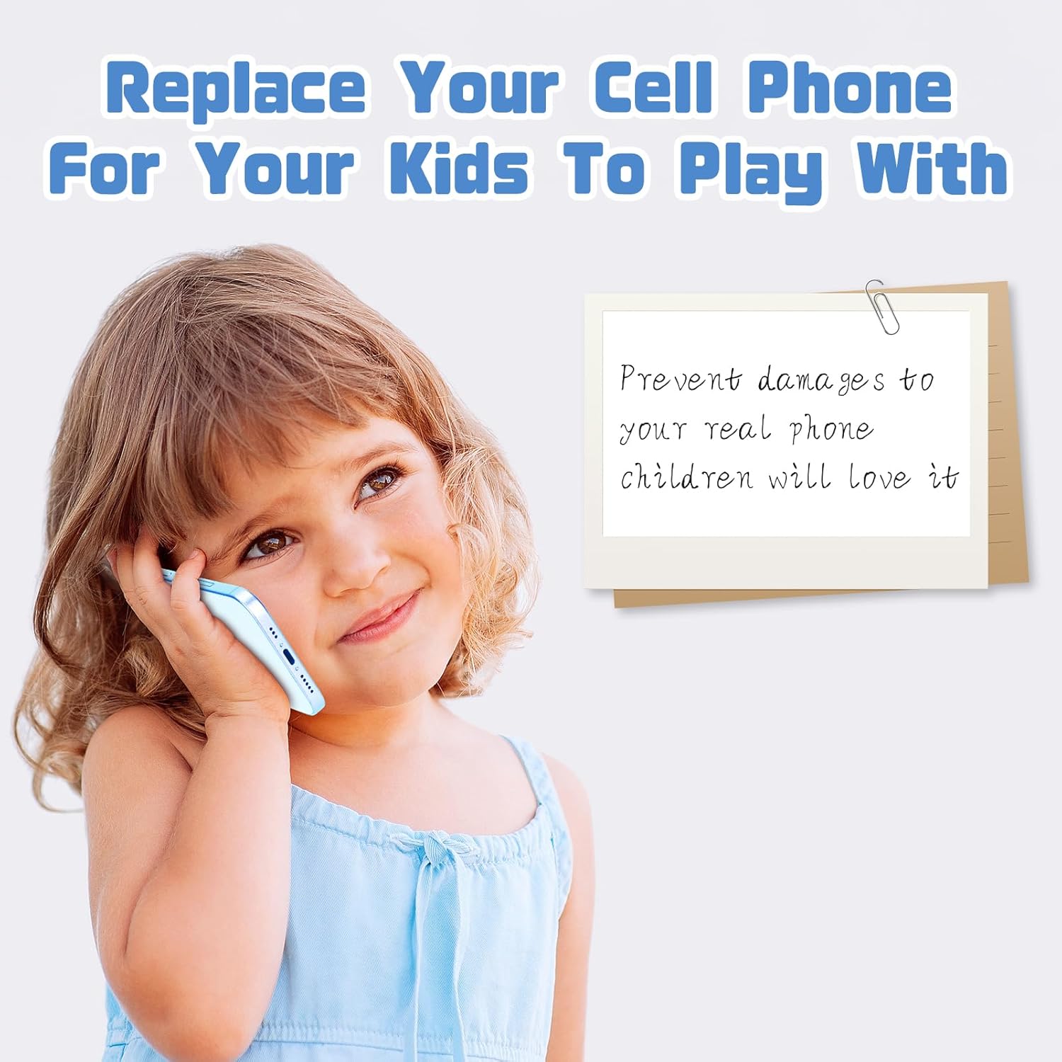 Dummy Fake Phone Model, Looks Like The Real Phone Compatible with Phone 13 Pro max, for Cell Phone Store Display or Send a Toy Phone 13 Promax for Kids (Blue Colorscreen)