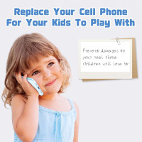 Dummy Fake Phone Model, Looks Like The Real Phone Compatible with Phone 13 Pro max, for Cell Phone Store Display or Send a Toy Phone 13 Promax for Kids (Blue Colorscreen)