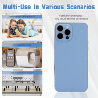 Dummy Fake Phone Model, Looks Like The Real Phone Compatible with Phone 13 Pro max, for Cell Phone Store Display or Send a Toy Phone 13 Promax for Kids (Blue Colorscreen)