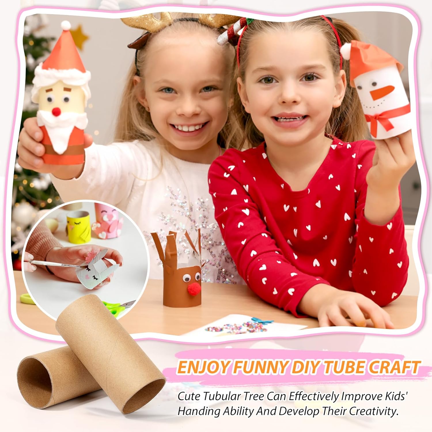 120-Pack Brown Cardboard Tubes for Crafts (1.5x3.4 Inch) | Bulk Kraft Paper Rolls for DIY, Art Supplies, Handicraft Projects & Holiday Decor - Crush Resistant