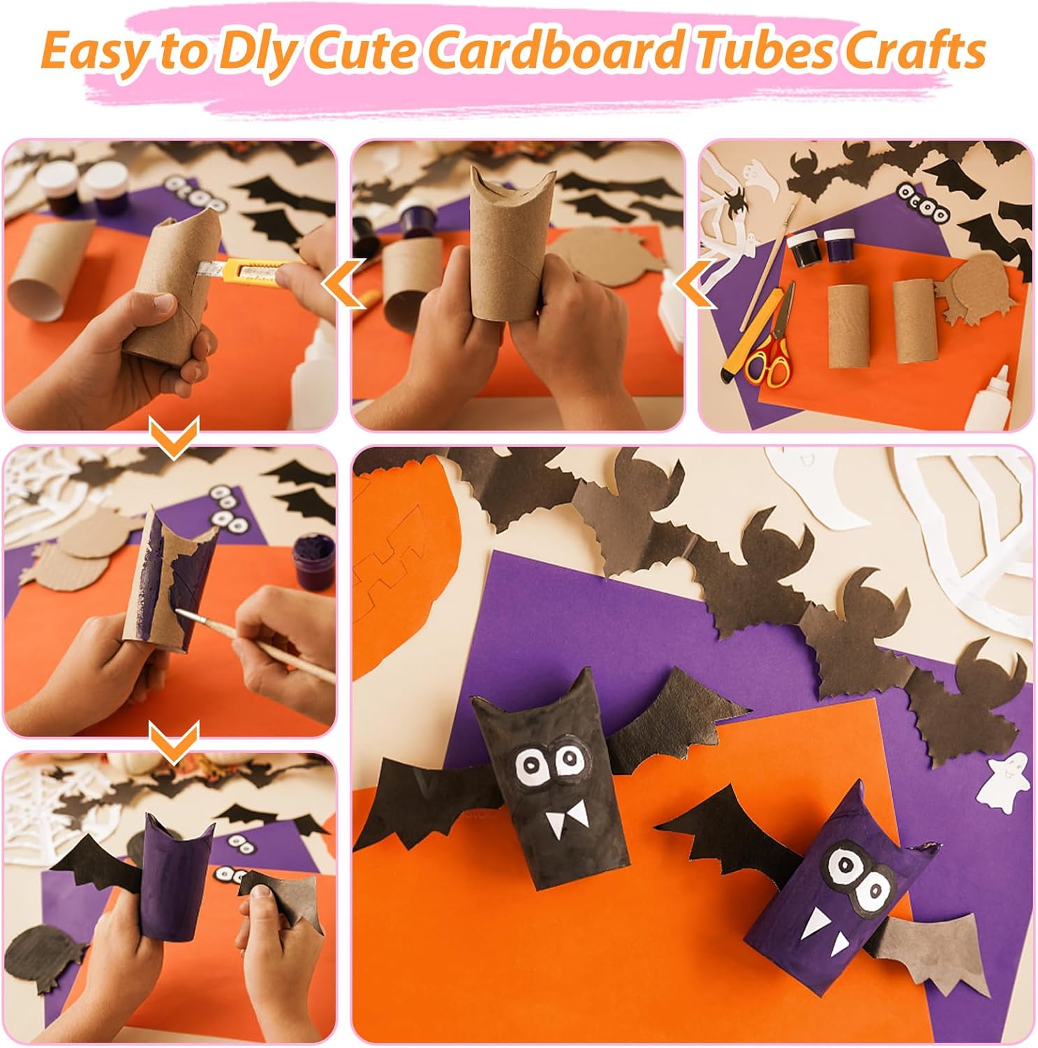 120-Pack Brown Cardboard Tubes for Crafts (1.5x3.4 Inch) | Bulk Kraft Paper Rolls for DIY, Art Supplies, Handicraft Projects & Holiday Decor - Crush Resistant