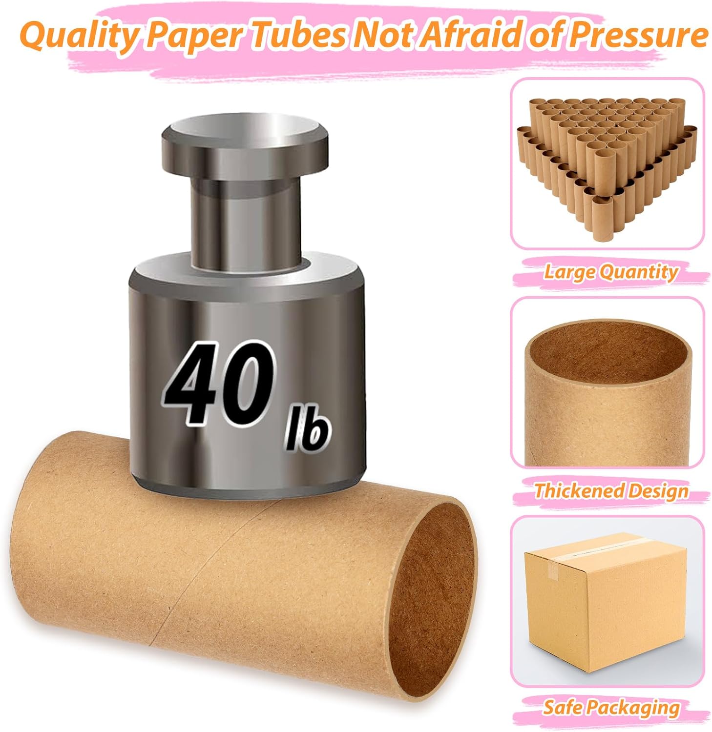 120-Pack Brown Cardboard Tubes for Crafts (1.5x3.4 Inch) | Bulk Kraft Paper Rolls for DIY, Art Supplies, Handicraft Projects & Holiday Decor - Crush Resistant