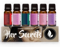 Eternal Essence Oils Her Secrets Set of 6 Premium Fragrance Oils - Includes Pretty, Dark Embrace, Forever Yours, Secret Crush, Pink Splash, and Sugar Kiss Scents Scented Oils - 10ML