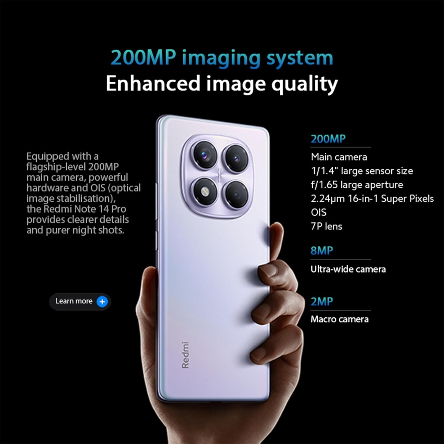 Xiaomi Redmi Note 14 Pro 4G LTE (for Tmobile Mint Tello & Global) (256GB + 8GB) 6.67