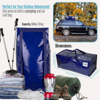 VENO 8 Pack Moving Bags w/Backpack Straps, Heavy Duty, Moving Boxes Alternative, Packing Supplies, Large Storage Totes for Dorm Room Essentials with Zipper for Clothes (Blue, 8 Pack) Blue 8 Pack