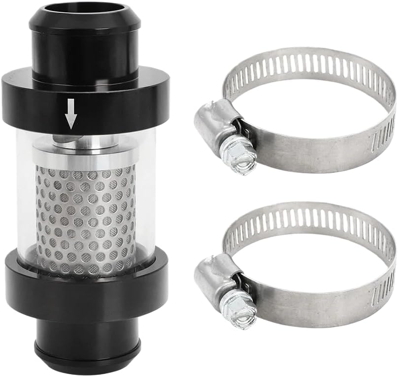 1.5 Inch Inline Coolant Filter with Transparent Housing, Compatible with 1.5