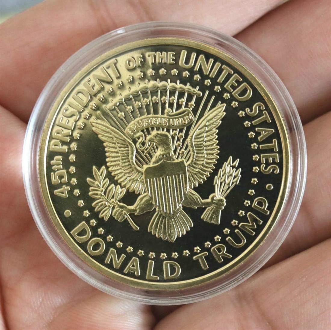 5 Pcs 2020 Donald Trump Commemorative Coin, Gold Plated President Eagle Seal Collection, Patriot Gift