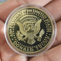 5 Pcs 2020 Donald Trump Commemorative Coin, Gold Plated President Eagle Seal Collection, Patriot Gift