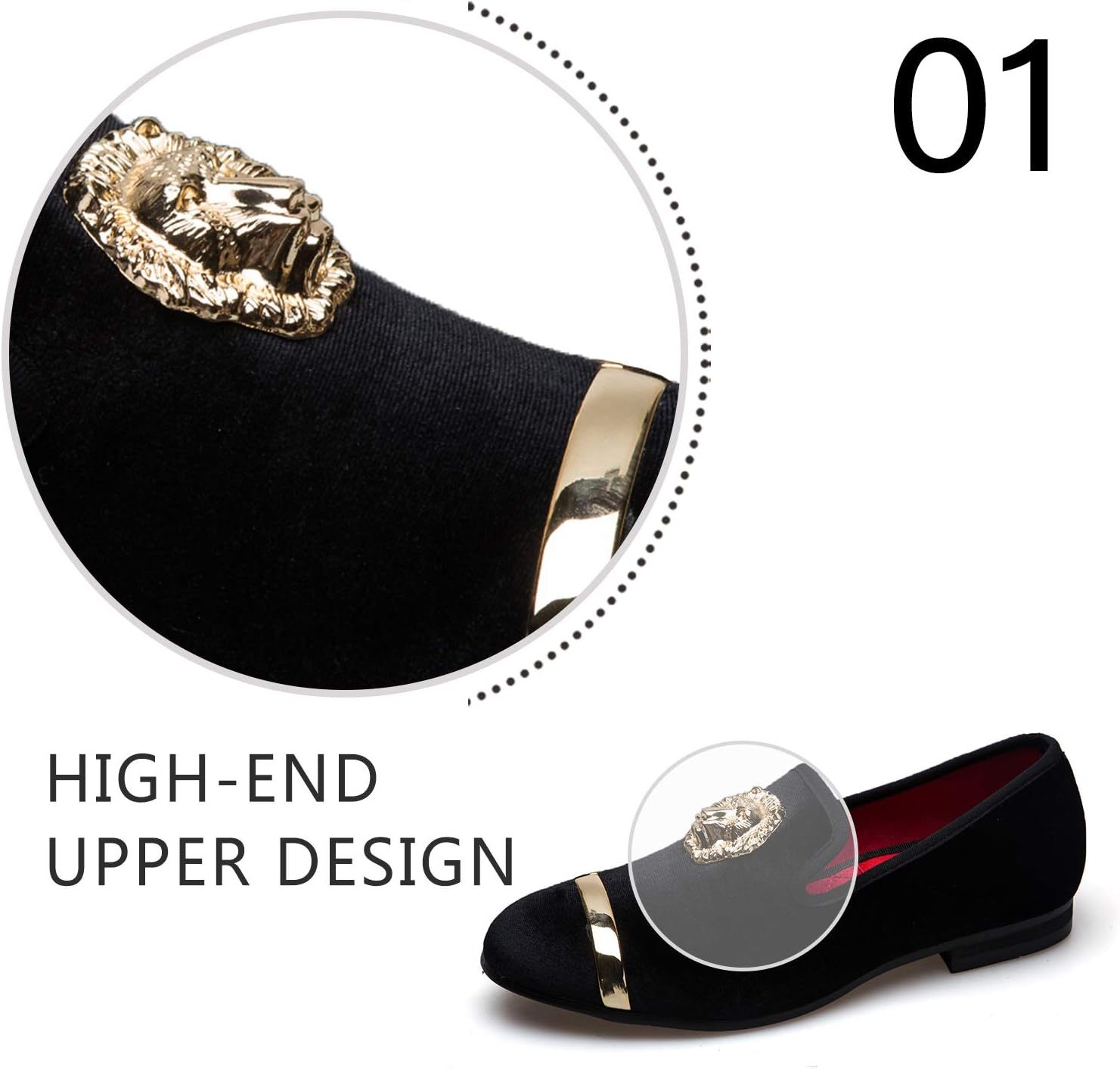 JITAI Men's Penny Slip-On Leather Lined Loafer Luxury Men Shoes 10.5 Black/01