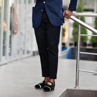 JITAI Men's Penny Slip-On Leather Lined Loafer Luxury Men Shoes 10.5 Black/01