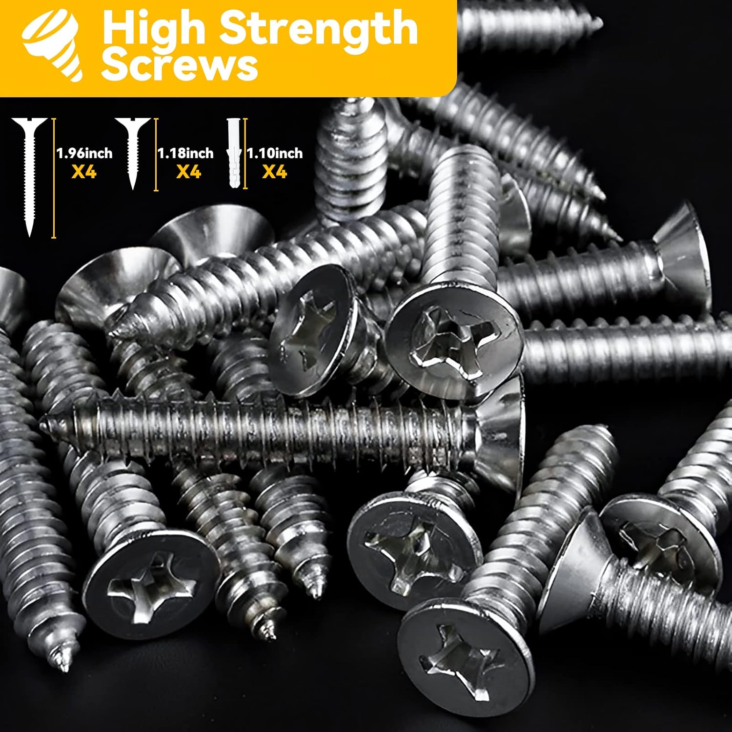 Rerishom 2 Pack Door Lock Withstand 800 lbs for Inward Swinging Door,Door Reinforcement Lock with 8 Screws to Prevent Unauthorized Entry, Pin Tumbler for Extra Home Security and Privacy 2 Pack Silver