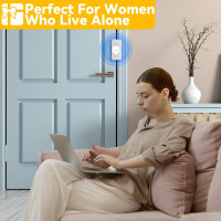 Rerishom 2 Pack Door Lock Withstand 800 lbs for Inward Swinging Door,Door Reinforcement Lock with 8 Screws to Prevent Unauthorized Entry, Pin Tumbler for Extra Home Security and Privacy 2 Pack Silver