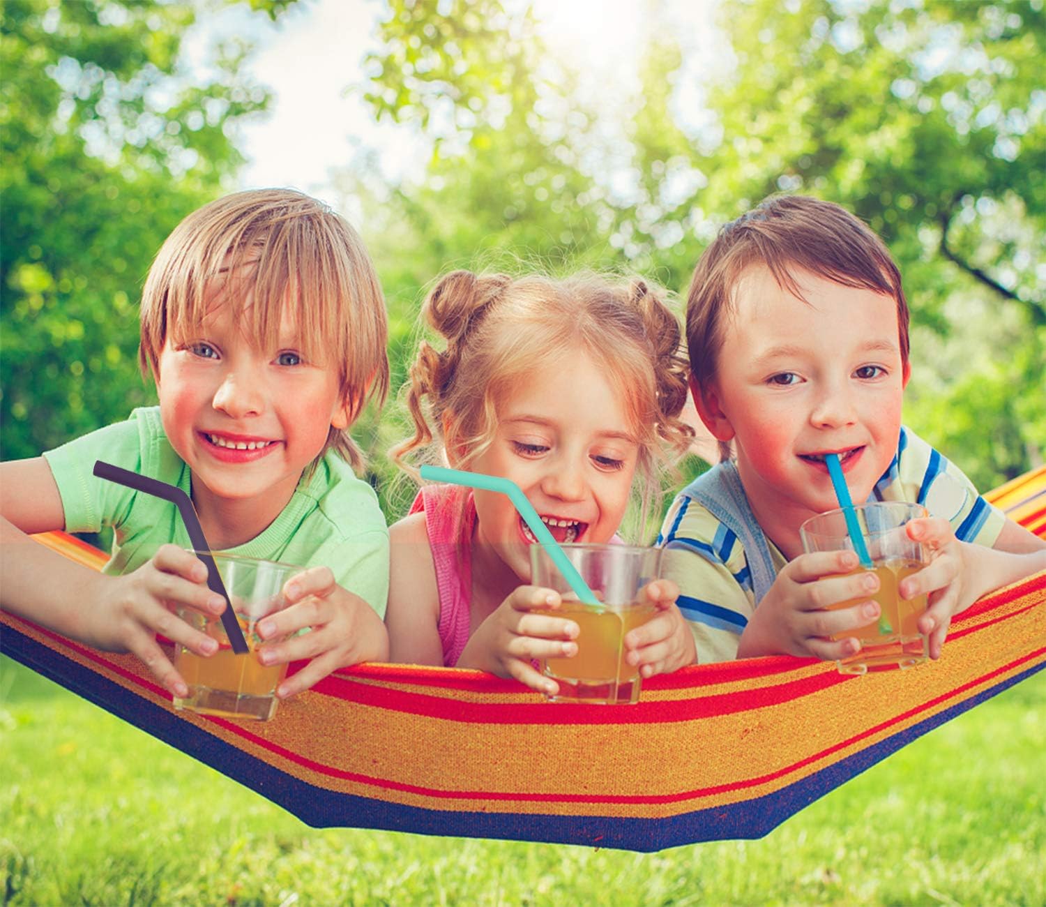 Senneny Set of 12 Silicone Drinking Straws for 30oz and 20oz - Reusable Silicone Straws BPA Free Extra Long with Cleaning Brushes- 6 Straight + 6 Bent- 8mm diameter