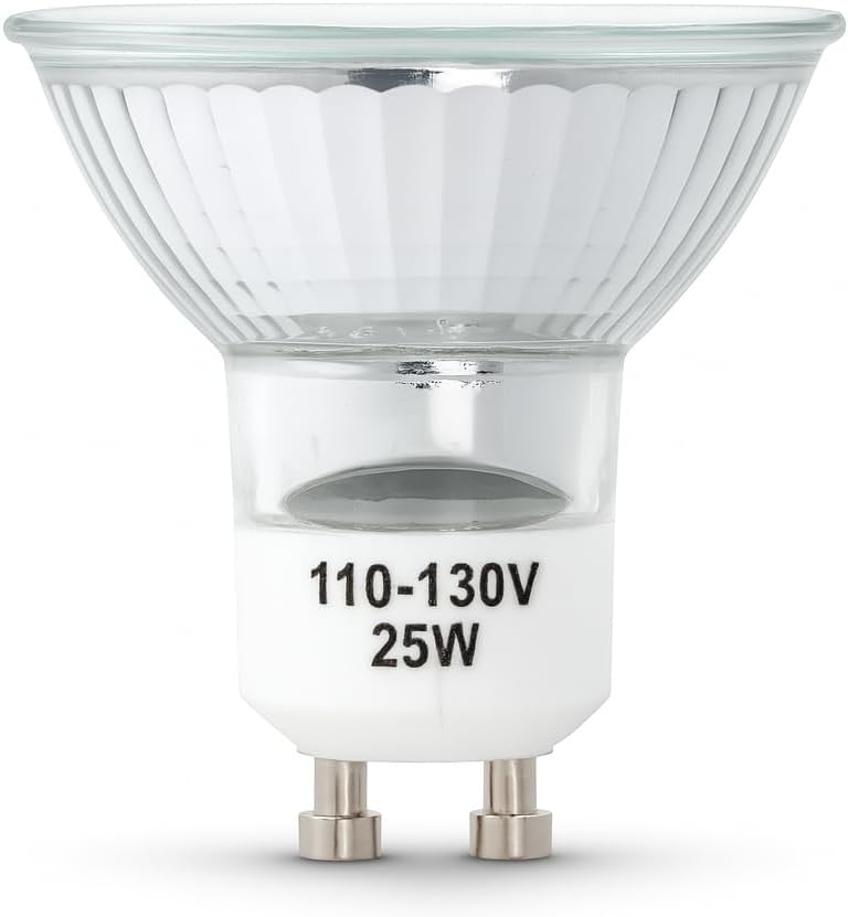 Mandala Crafts MR16 25W 120V GU10 Halogen Light Bulbs for Candle Warmers Lamps - Dimmable Warm White Fragrance Melts, Tart Burners, Scents Wax Warmer Bulbs, Pack of 4 25.0 Watts