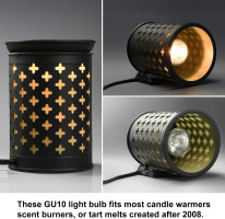Mandala Crafts MR16 25W 120V GU10 Halogen Light Bulbs for Candle Warmers Lamps - Dimmable Warm White Fragrance Melts, Tart Burners, Scents Wax Warmer Bulbs, Pack of 4 25.0 Watts
