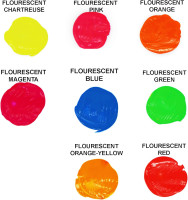 Golden Fluorescent Acrylic Colors Set | 4 Oz Heavy Body Acrylic paint | Complete Set of 8 Fluorescent Colors