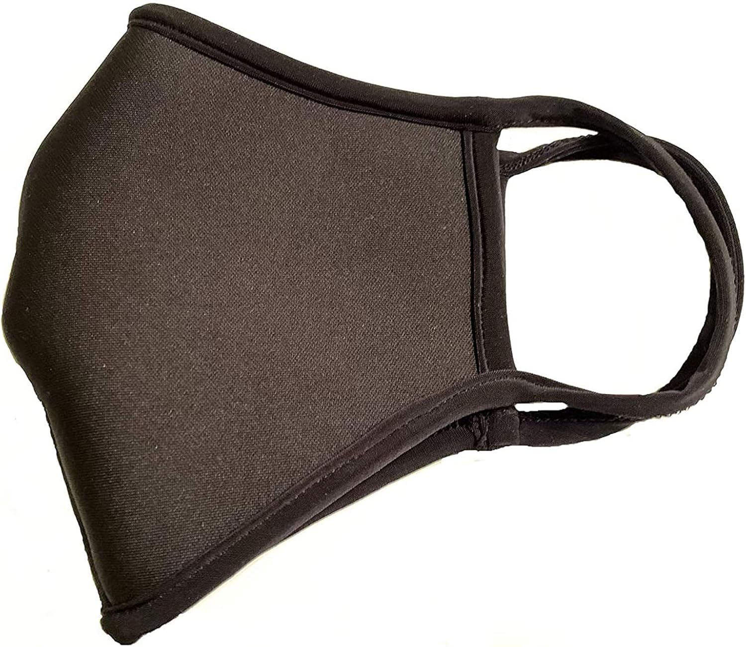 Reusable, Washable Neoprene/Cotton Face Mask Protection from Dust, Pollen, Pet Dander and other Airborne Irritants(Black)