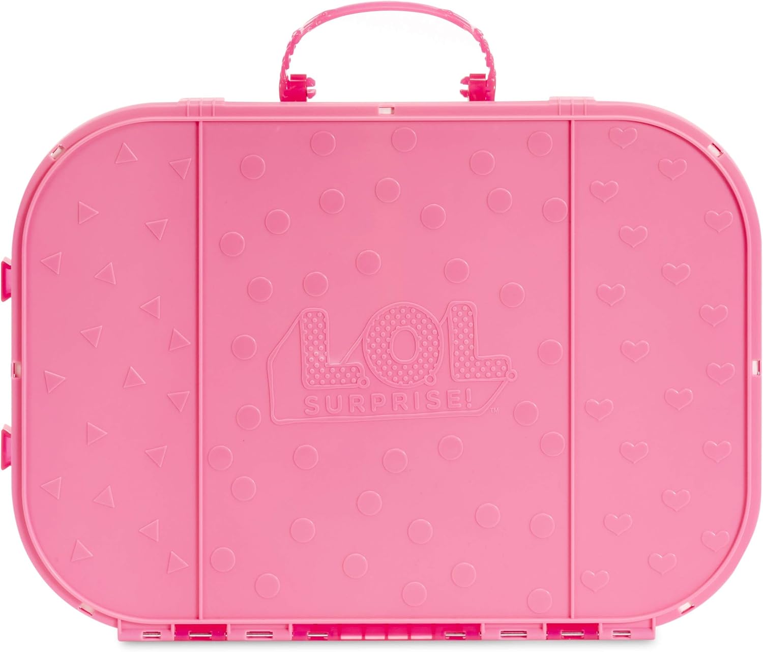 LOL Surprise Fashion Show On-The-Go 4-in-1 Playset and Carrying Case – Display 18+ dolls and Pets Creativity for Kids - Hot Pink Play Set Storage Fashion Studio