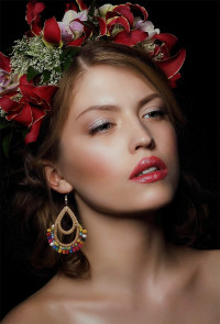 Bohemian Rattan Wooden Beads Handmade Circle/Teardrop Earrings Dangle Drop Jewelry for Women Colorful