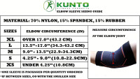 Kunto Fitness Elbow Brace Compression Support Sleeve (Shipped From USA) for Tendonitis, Tennis Elbow, Golf Elbow Treatment - Reduce Joint Pain During Any Activity! Large Multi-colored
