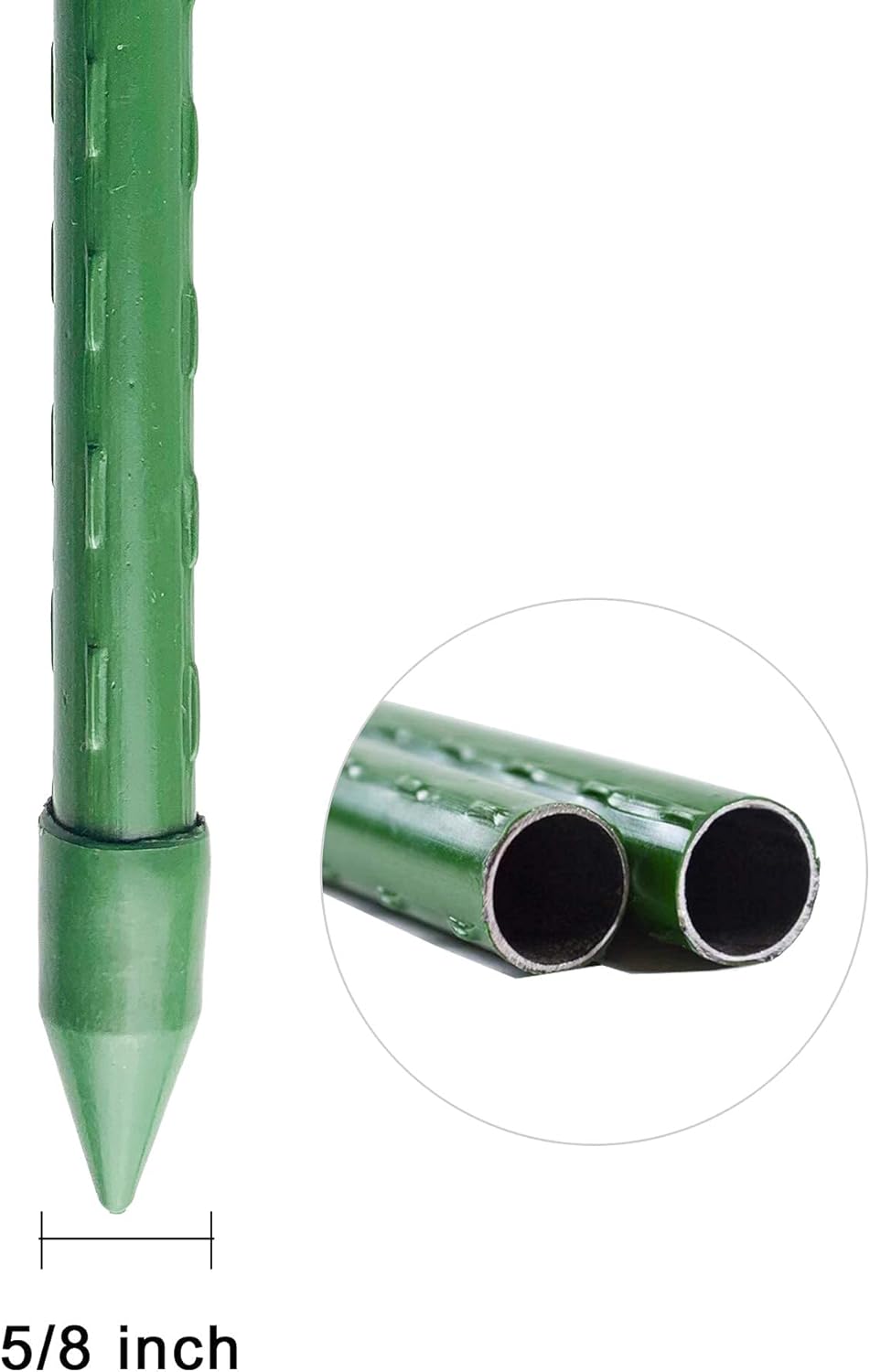 WAENLIR Garden Stakes 84 inch 7ft 25PACK, Sturdy Plant Metal Sticks Support Tall, Plastic Plant Stakes,Tomato Stakes, Tree Stakes