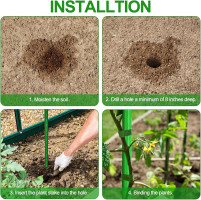 WAENLIR Garden Stakes 84 inch 7ft 25PACK, Sturdy Plant Metal Sticks Support Tall, Plastic Plant Stakes,Tomato Stakes, Tree Stakes