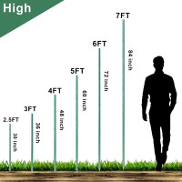 WAENLIR Garden Stakes 84 inch 7ft 25PACK, Sturdy Plant Metal Sticks Support Tall, Plastic Plant Stakes,Tomato Stakes, Tree Stakes