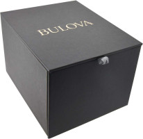 Bulova Men's Modern 3-Hand Automatic Watch, Open Aperture Dial and Edge to Edge Crystal Stainless/Blue Dial