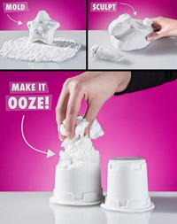 Play Visions Floof Modeling Clay- Reusable Indoor Snow - Endless Creations Possible, Mold Any Shape Or Design - 240 Grams. Bucket of Floof