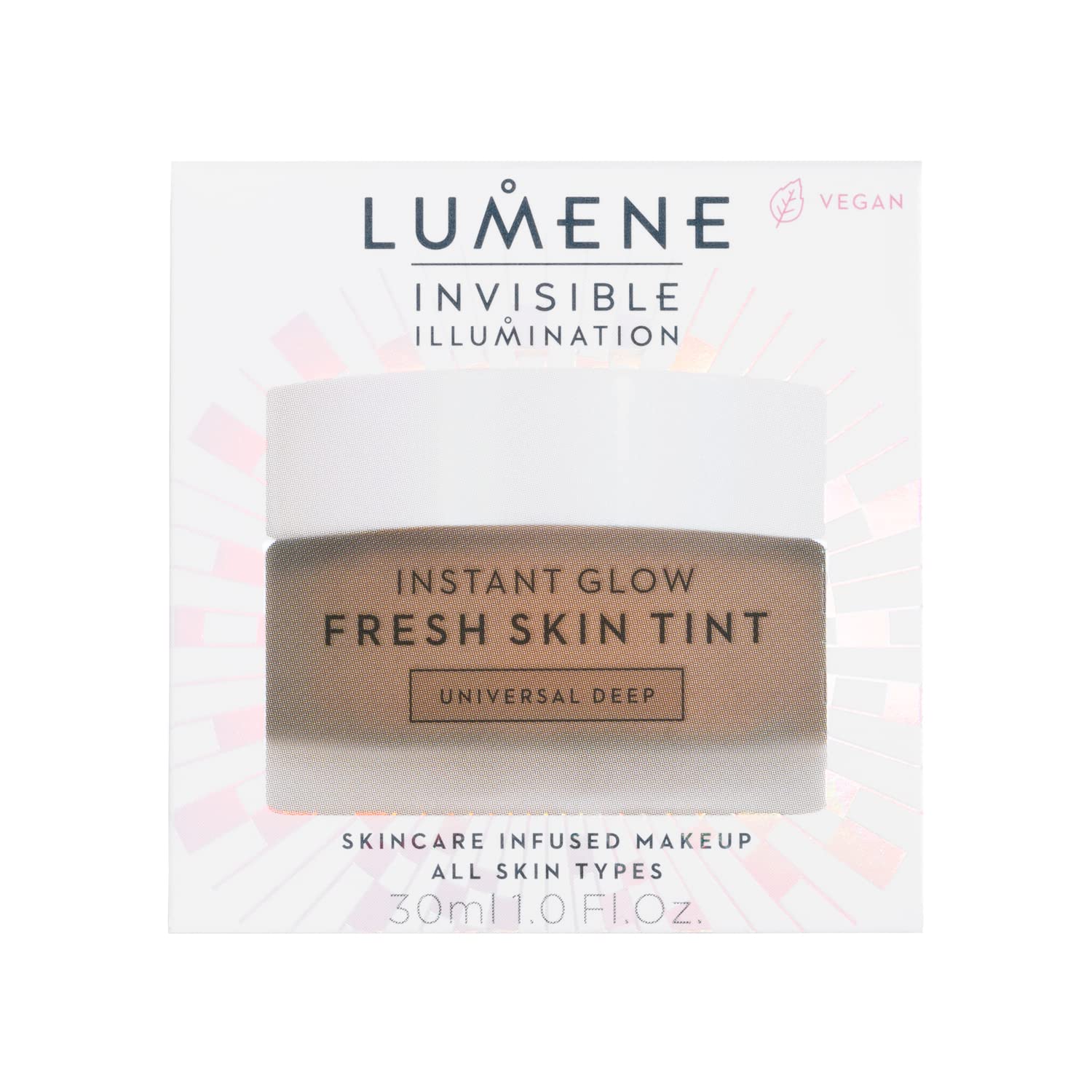 Lumene Invisible Illumination [Kaunis] Instant Glow Skin Tint - Buildable Skin Tint Foundation with a Natural, Radiant Finish - Hydrates + Brightens Dull, Dry Skin - Universal Deep (30ml) 04 - Universal Deep 1 Fl Oz (Pack of 1)