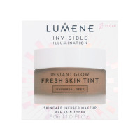 Lumene Invisible Illumination [Kaunis] Instant Glow Skin Tint - Buildable Skin Tint Foundation with a Natural, Radiant Finish - Hydrates + Brightens Dull, Dry Skin - Universal Deep (30ml) 04 - Universal Deep 1 Fl Oz (Pack of 1)