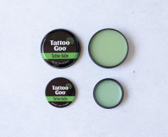 Tattoo Goo Tattoo Aftercare Balm, 0.32 oz (Travel Size), Natural Olive Oil & Beeswax, Supports Vibrant Color, Hydrates Fresh Ink, Moisturizing & Lightweight, No Petroleum, Mild Scent .33 Oz