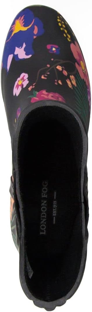 LONDON FOG womens Piccadilly 6 Black Floral