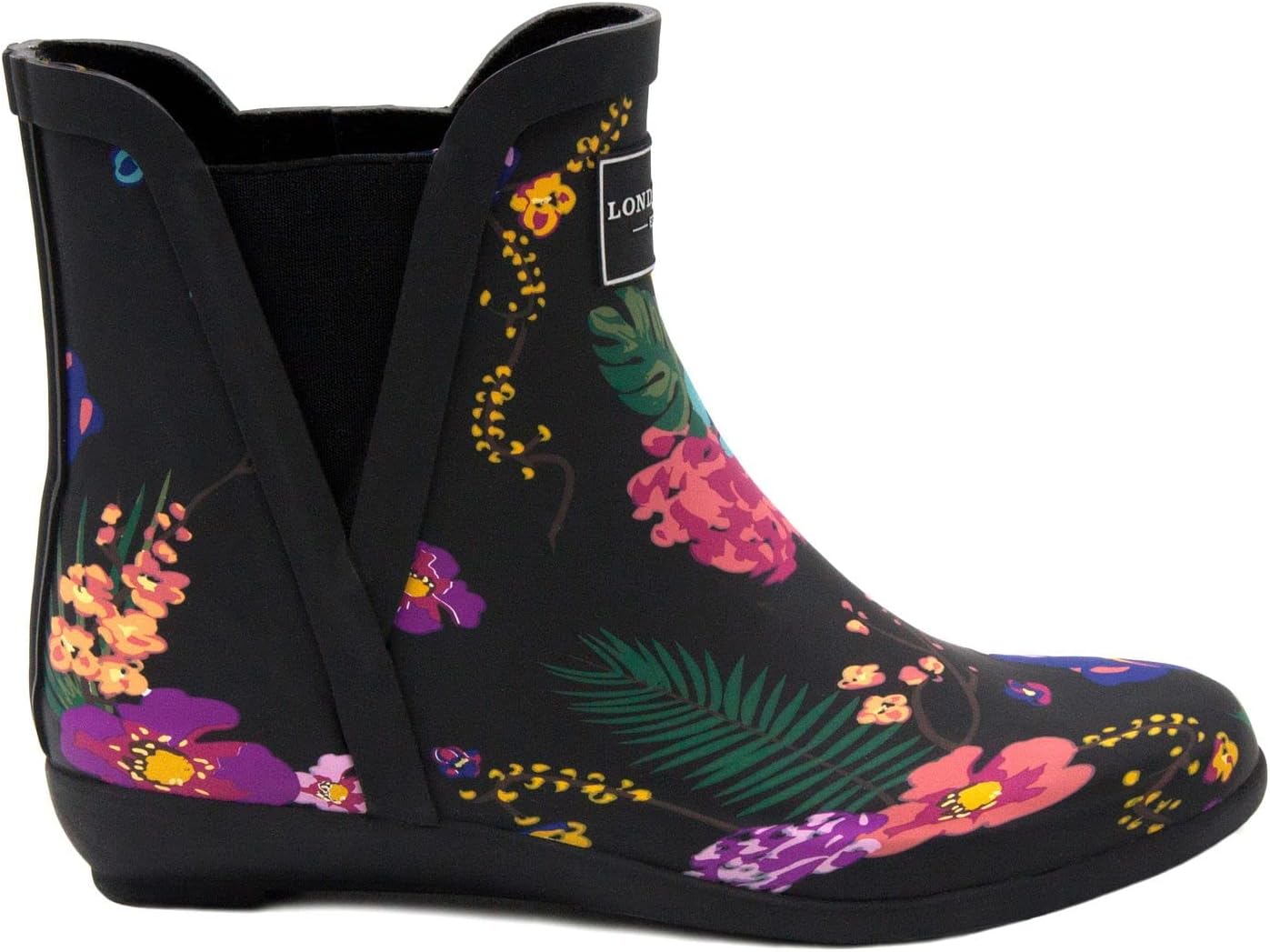 LONDON FOG womens Piccadilly 6 Black Floral