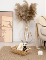 StorageWorks Hand-Woven Small Wicker Baskets, Water Hyacinth Storage Baskets with Wooden Handles, 2-Pack Natural(Water Hyacinth) Small