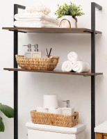 StorageWorks Hand-Woven Small Wicker Baskets, Water Hyacinth Storage Baskets with Wooden Handles, 2-Pack Natural(Water Hyacinth) Small