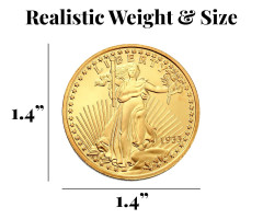 1933 $20 Gold Double Eagle Replica Coin, 24K Gold-Layered Collectible Tribute Proof by American Coin Treasures