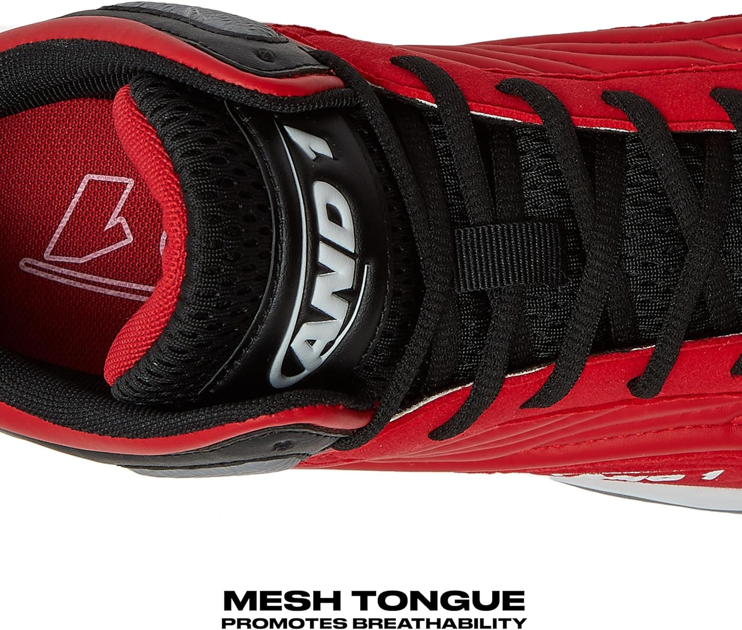 AND1 Pulse 3.0 Basketball Shoes for Men, Indoor or Outdoor, Street or Court Basketball Sneakers Men - Black, Red, or White Size 7 to 15 13.5 Women/12 Men Red/Black