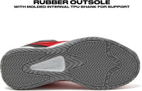 AND1 Pulse 3.0 Basketball Shoes for Men, Indoor or Outdoor, Street or Court Basketball Sneakers Men - Black, Red, or White Size 7 to 15 13.5 Women/12 Men Red/Black